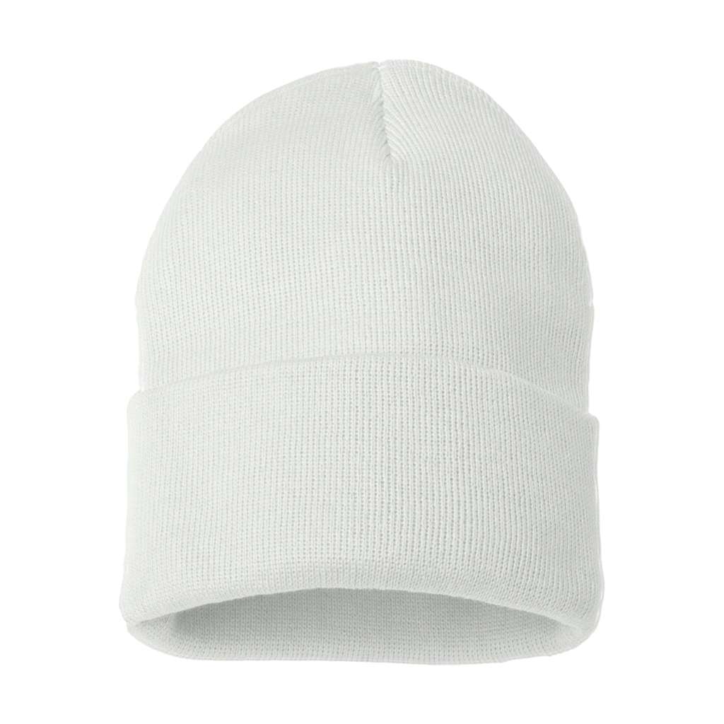 White Cuffed Beanie Cap - DSY Lifestyle