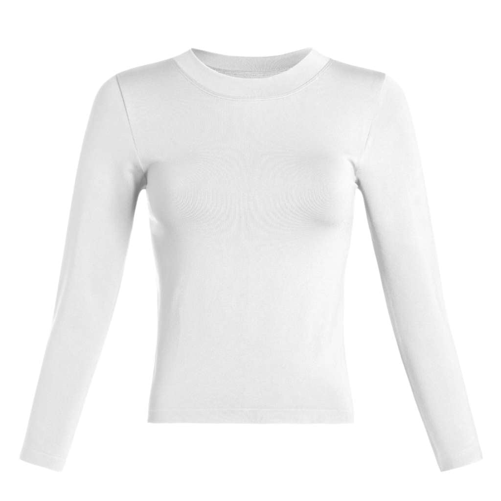 Comfy Glam Long Sleeve Womens Crewneck Top