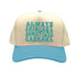 Natural Aqua Always Chingona Sometimes Cabrona Two-Tone Embroidered Baseball Hat front view - DSY Lifestyle