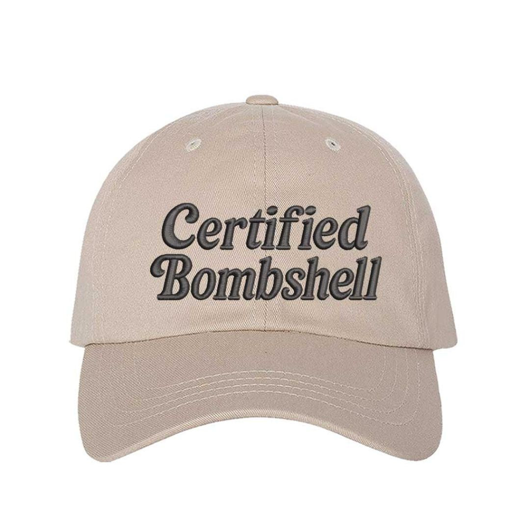 Stone Certified Bombshell Embroidered Baseball Cap with adjustable strap and curved visor - DSY Lifestyle