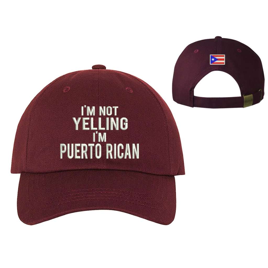 Burgundy stylish baseball hat with I&