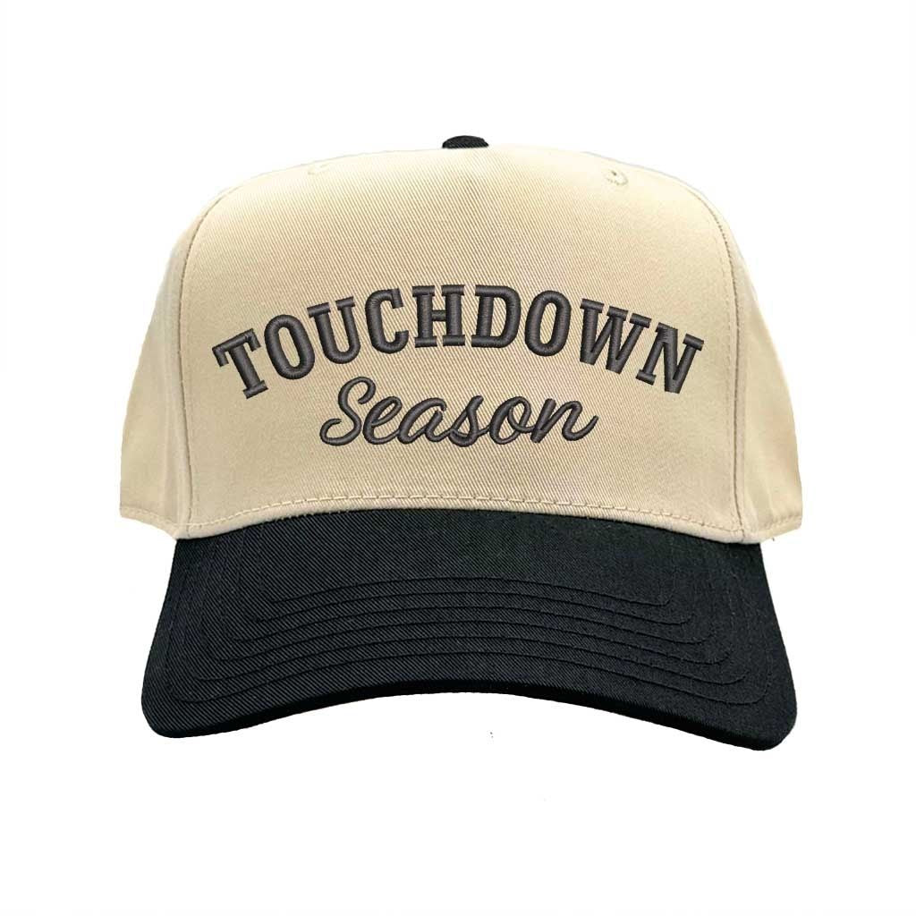 Natural Black Touchdown Season Baseball Hat Trendy Unisex Adjustable Baseball Cap for Streetwear, Tailgates, Rodeos & Festival Fashion - DSY Lifestyle