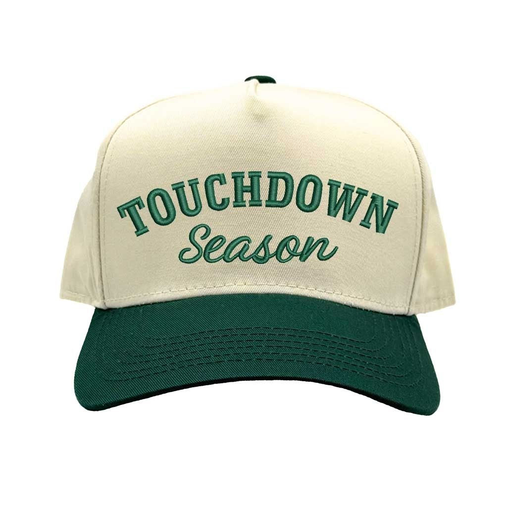 Natural Forest Green Touchdown Season Baseball Hat Trendy Unisex Adjustable Baseball Cap for Streetwear, Tailgates, Rodeos & Festival Fashion - DSY Lifestyle