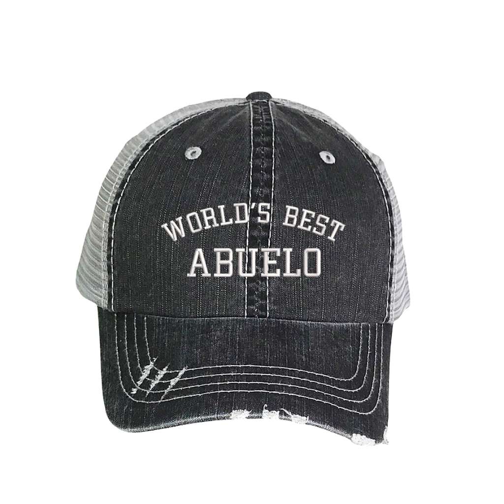 World’s Best Abuelo Embroidered Distressed Trucker Hat