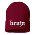 Bruja Embroidered Cuffed Beanie Cap, Beanie, Cuffed Beanie Cap, Bruja Embroidery, Embroidered Beanie Cap, Custom Embroidery, Burgundy Cuffed Beanie, DSY Lifestyle Beanie, Made in LA