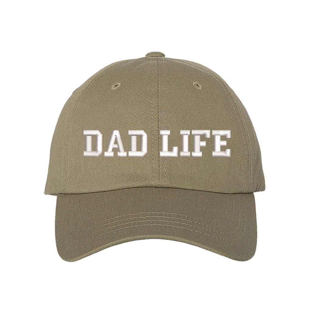 Khaki Baseball Hat embroidered with Dad Life - DSY Lifestyle