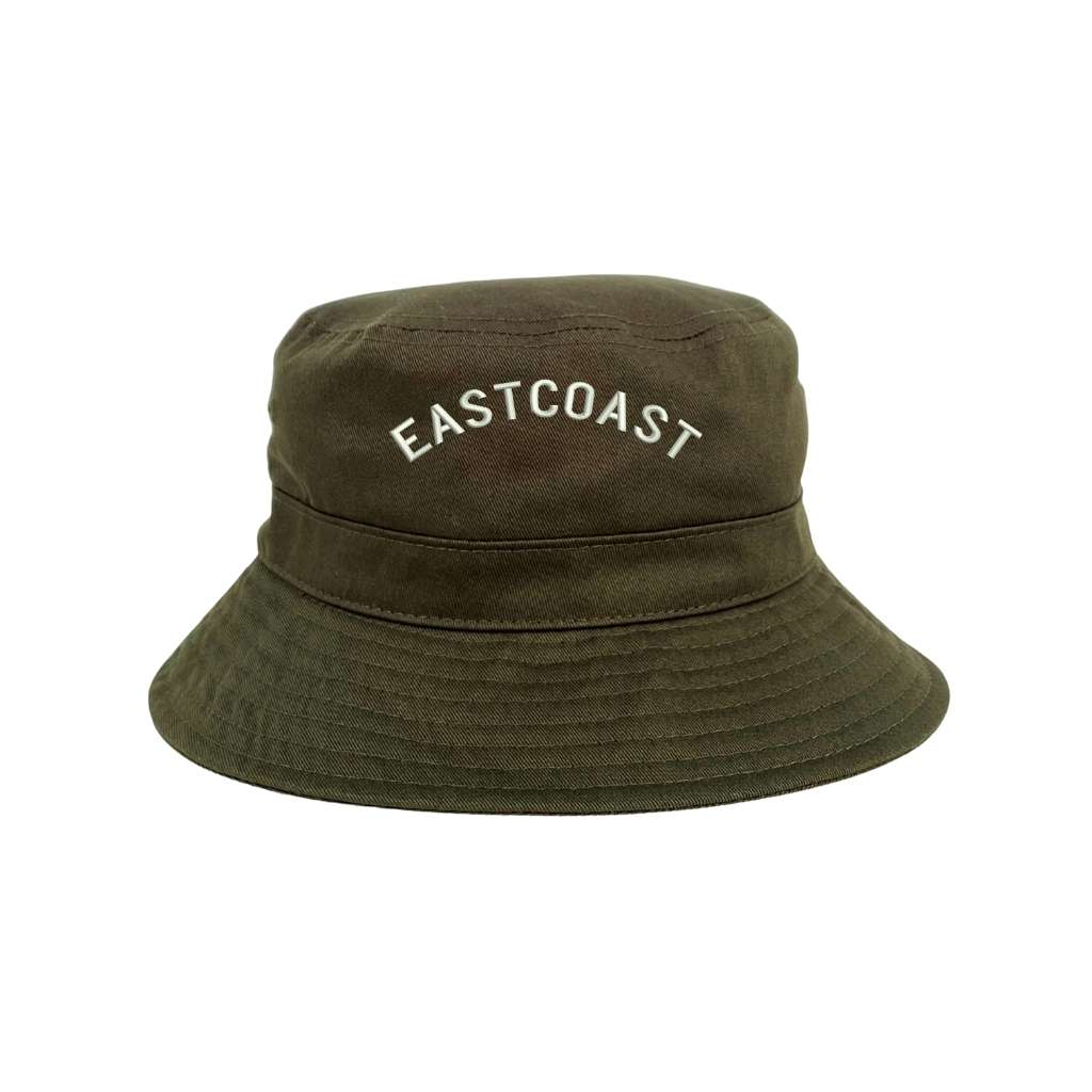 Embroidered East Coast on olive bucket hat - DSY Lifestyle