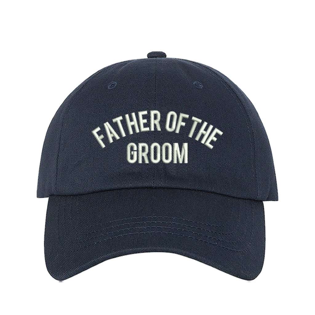 Navy baseball cap embroidered with Father of the groom in white - DSY Lifestyle