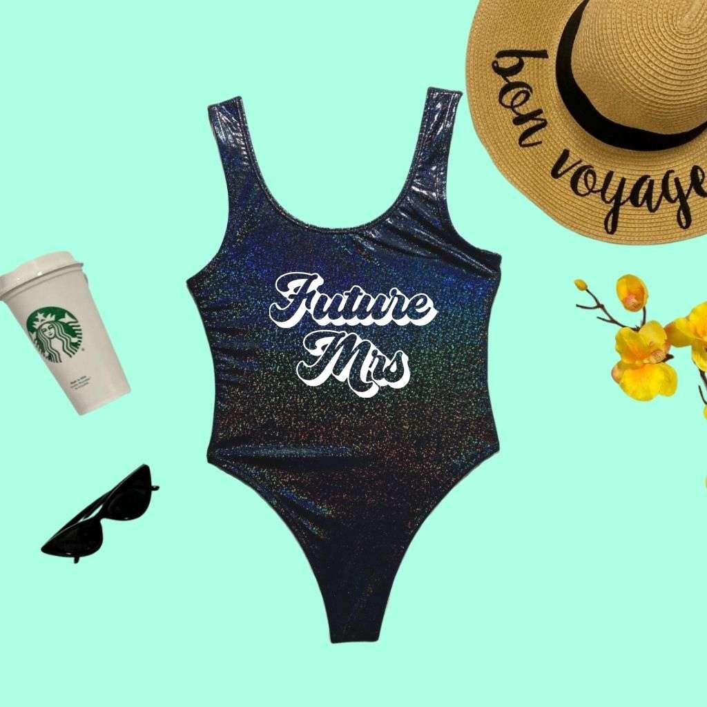 Future Mrs. Black Glitter One Piece - DSY Lifestyle