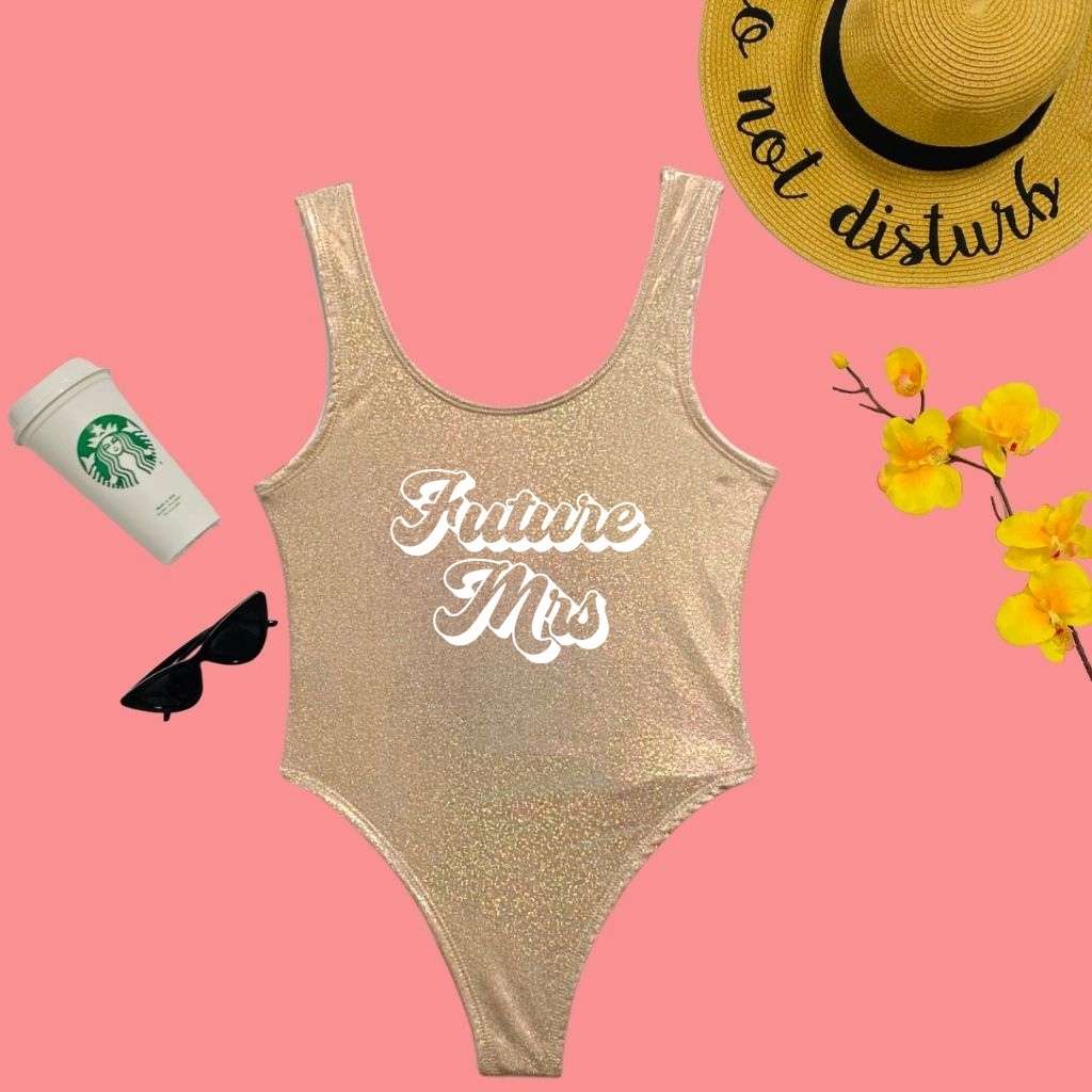 Future Mrs. light gold Glitter One Piece - DSY Lifestyle