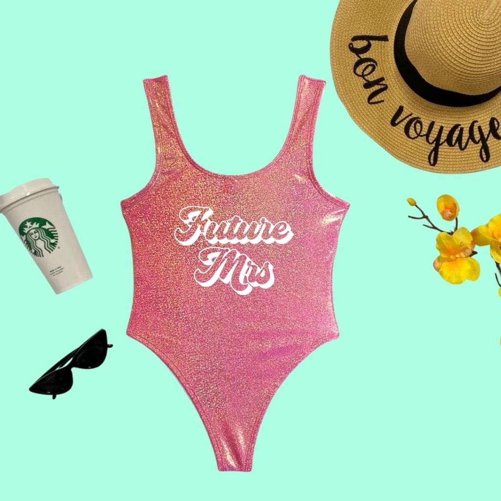 Future Mrs. Pink Glitter One Piece - DSY Lifestyle