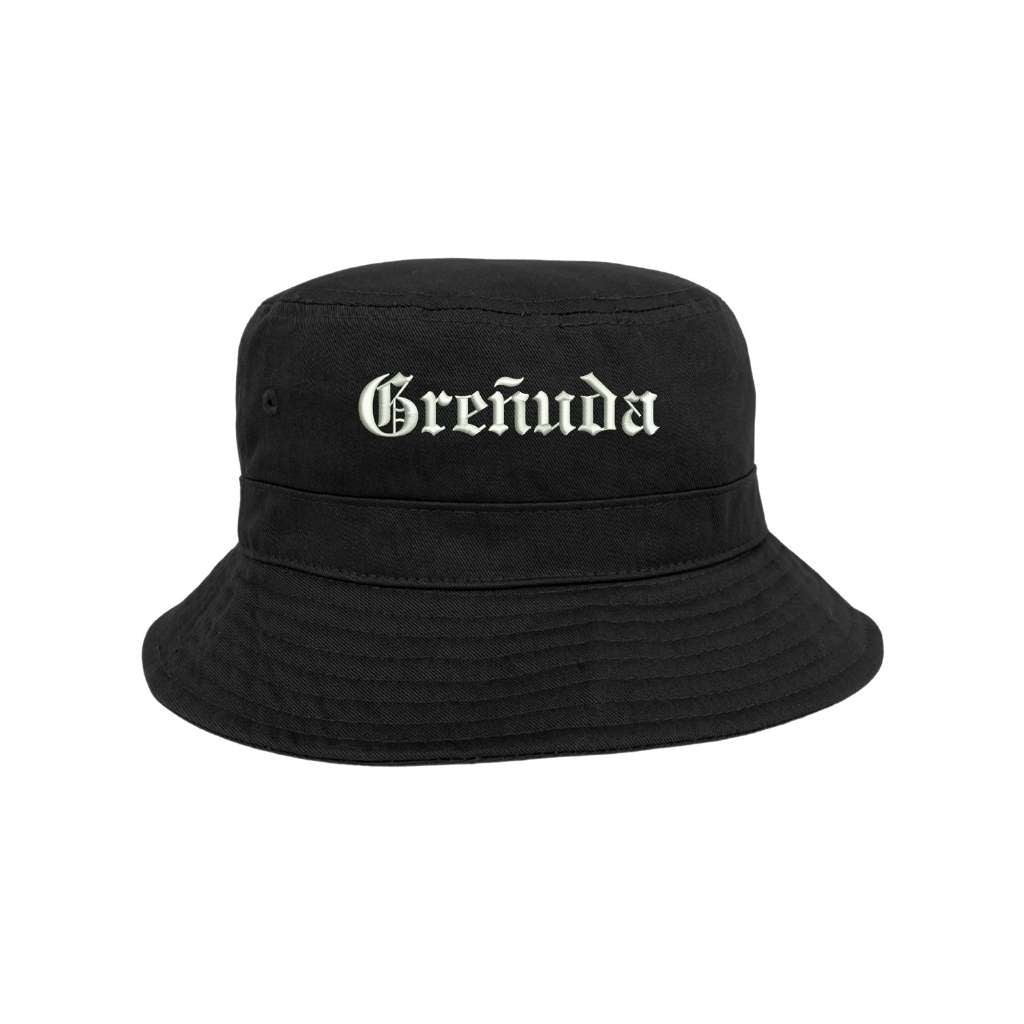 Embroidered Grenuda on black bucket hat - DSY Lifestyle