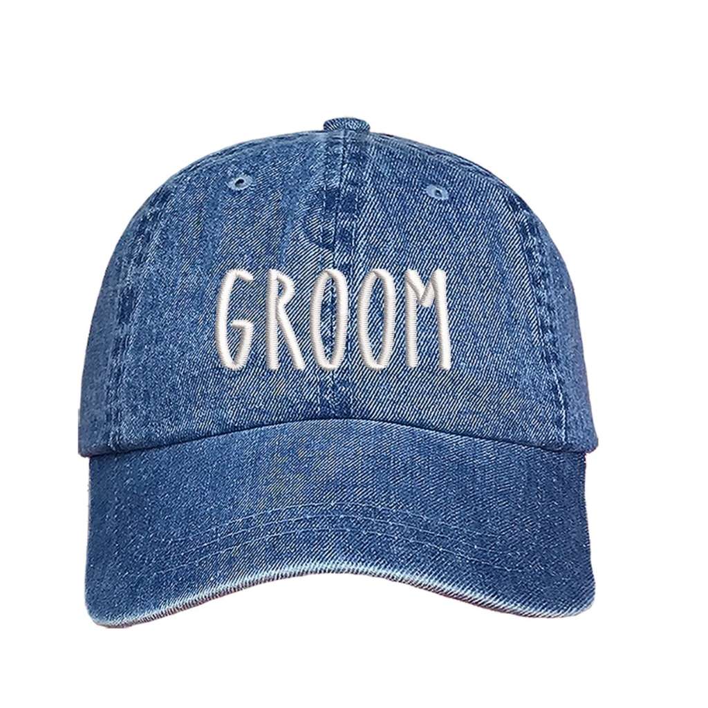 Light Denim baseball cap embroidered with Groom - DSY Lifestyle