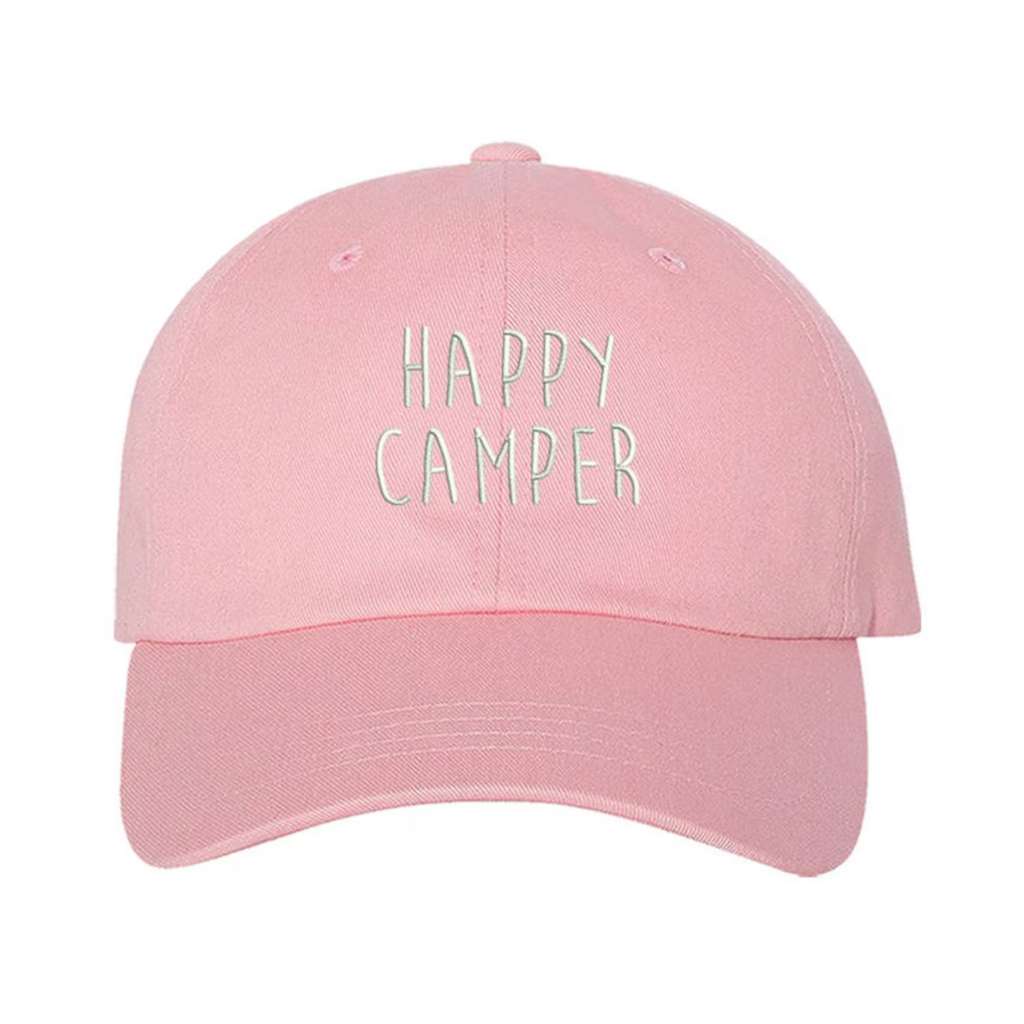 Happy Camper Pink Baseball Hat - DSY Lifestyle