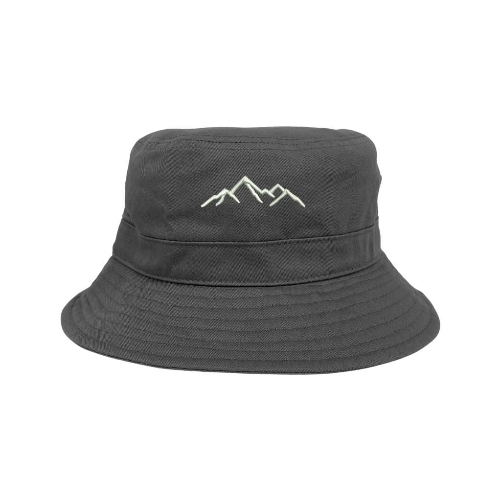 Embroidered Mountains on Grey bucket hat - DSY Lifestyle