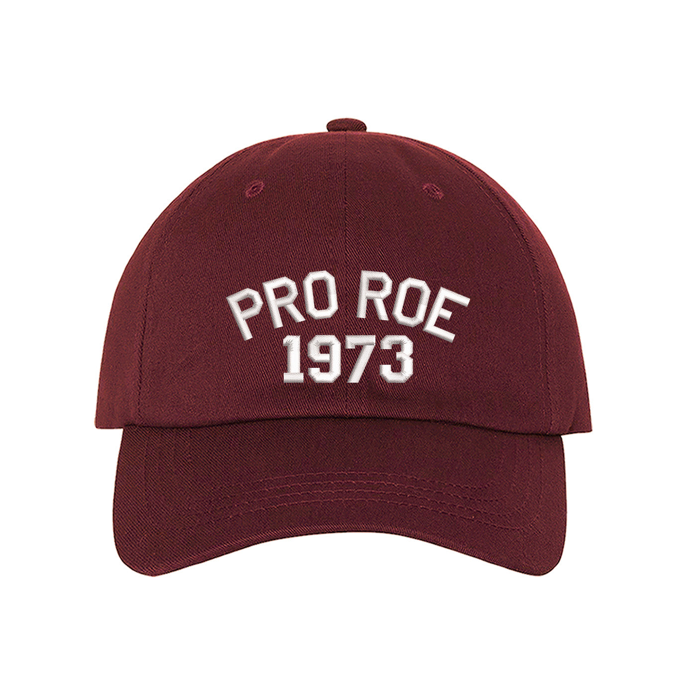 Pro Roe 1973 Burgundy Embroidered Baseball Cap - DSY Lifesetyle