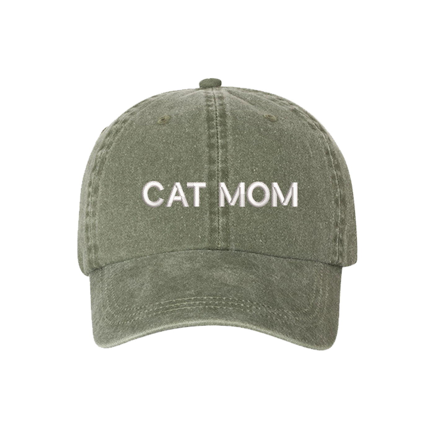 Cat Mom Washed Baseball Hat, Cat Mom Hat, Embroidered Dad Hat, Cat Mom, Cat Lover Hats, Cat Hats, DSY Lifestyle Hat, Olive Washed Dad Hat