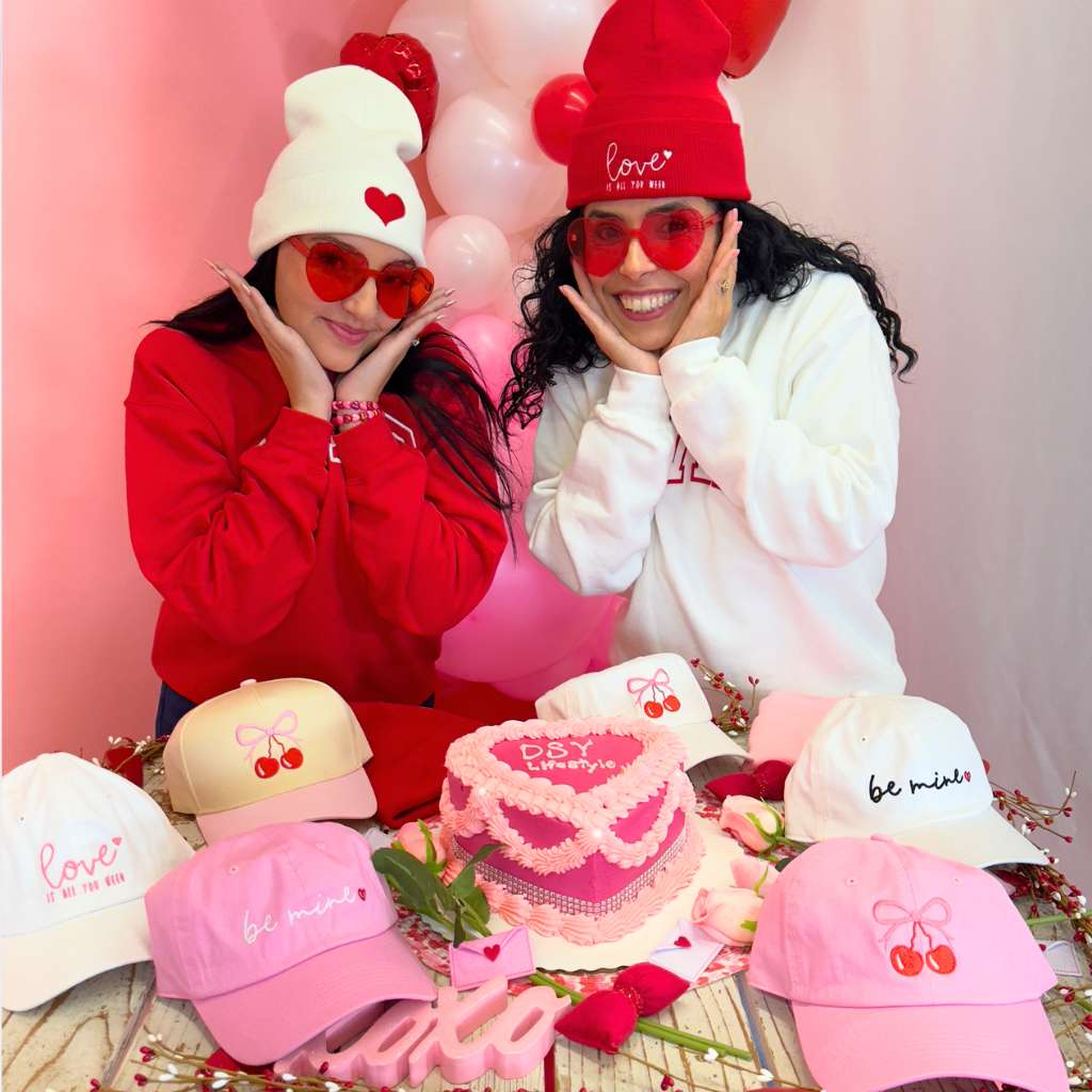 Valentines Day Gifts -Love White Baseball Hat, Love White Beanie - DSY Lifestyle