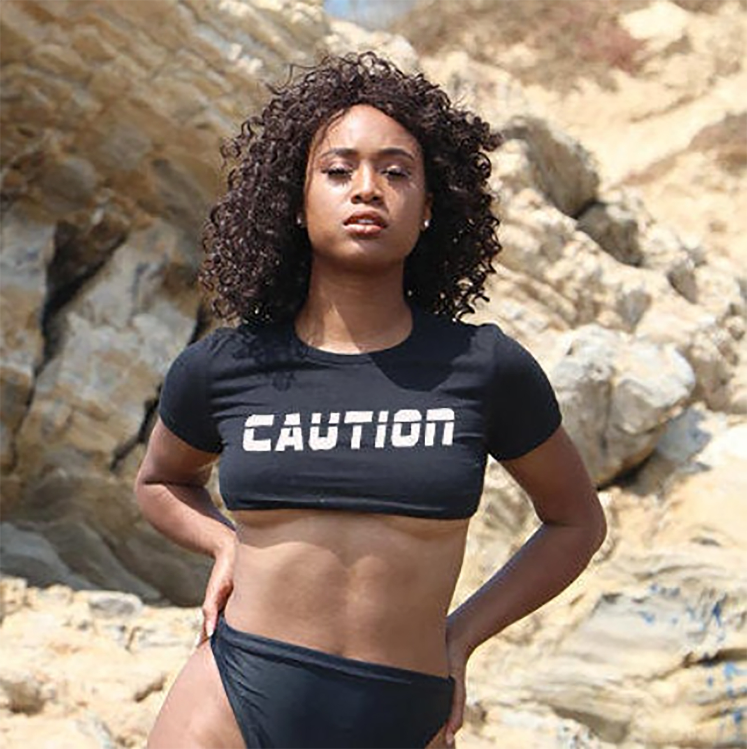 underboob crop top, black crop top, caution cropped top, cropped tops