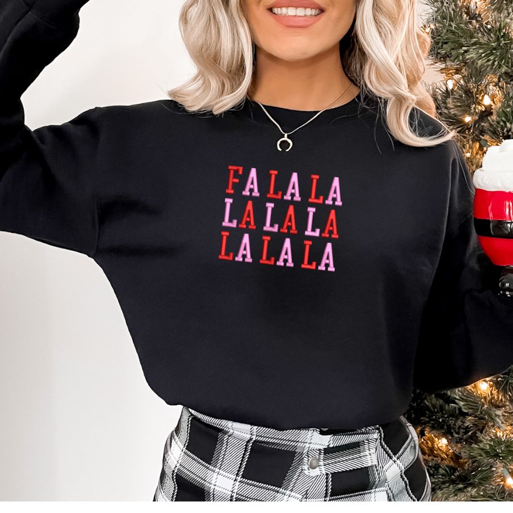 Fa La La Pink Christmas Unisex Oversized Sweatshirt