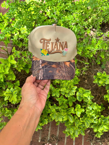 Tejana Embroidered Baseball Hat – Camo Camel Exclusive | Texas Statement Hat for Women