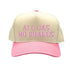 Natural Pink All Gas No Brakes Two-Tone Embroidered Baseball Hat – A bold statement cap with sleek embroidery, perfect for those who live life at full speed – DSY Lifestyle