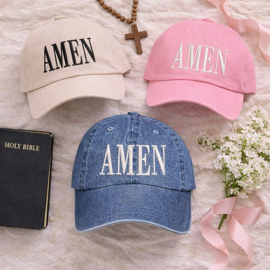 Amen Embroidered Baseball Hat for Everyone
