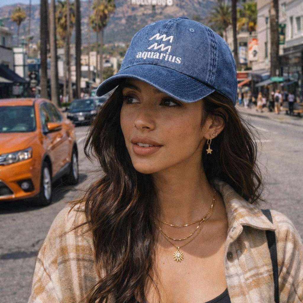 Aquarius Symbol - Embroidered Baseball Hat