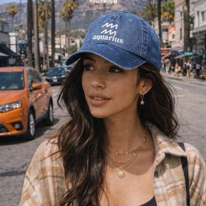 Aquarius Symbol - Embroidered Baseball Hat