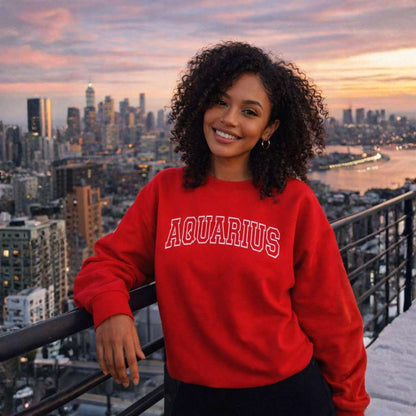 Aquarius Embroidered Sweatshirt