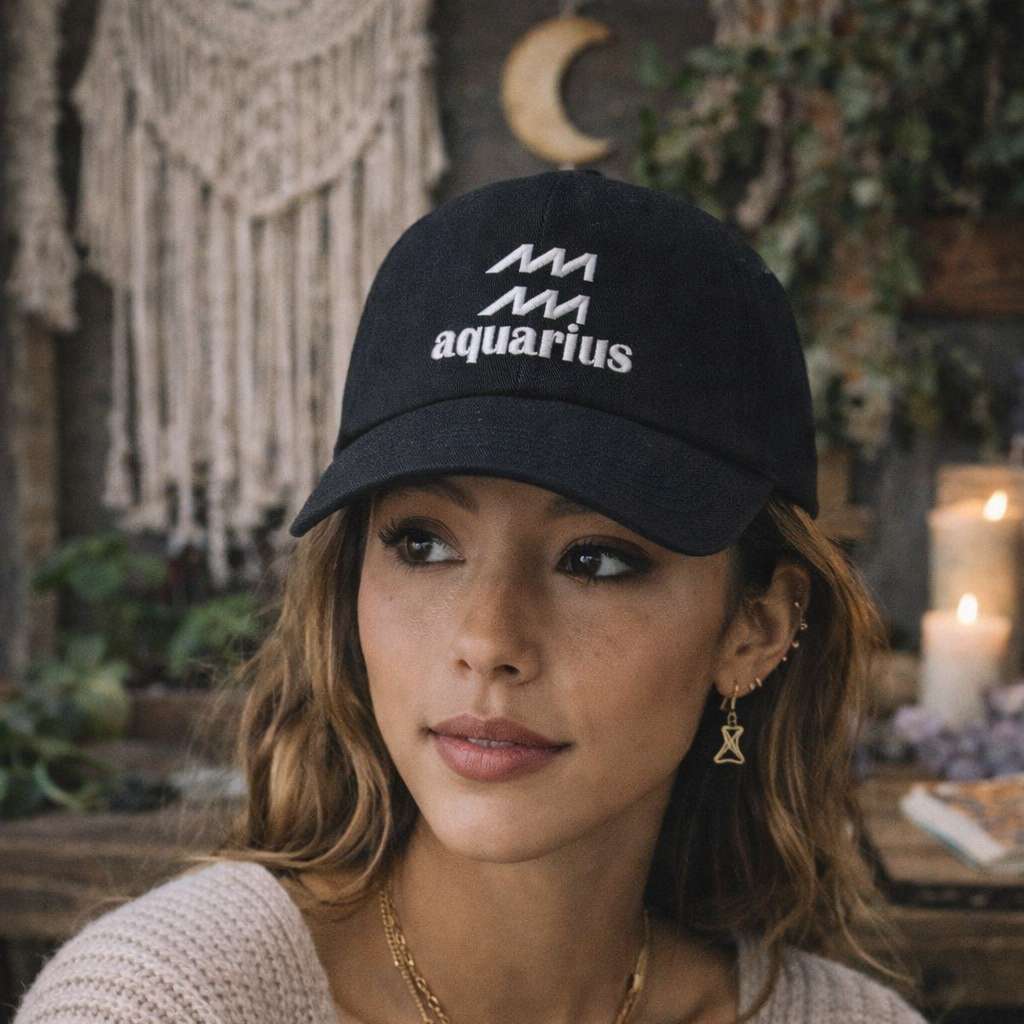 Aquarius Symbol - Embroidered Baseball Hat