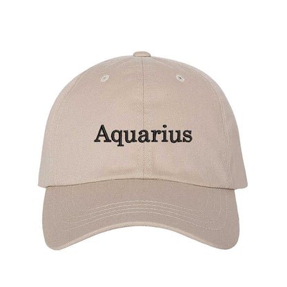 Stone Aquarius embroidered baseball hat featuring classic curved brim design, premium stitching, and hook-and-loop adjustable closure – DSY Lifestyle