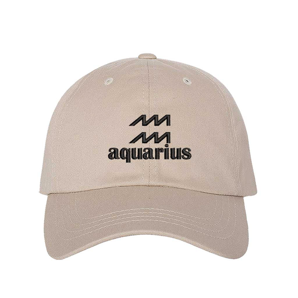 Stone Aquarius Symbol Embroidered Baseball Hat, a zodiac-inspired statement hat for expressive, confident everyday style. DSY Lifestyle.