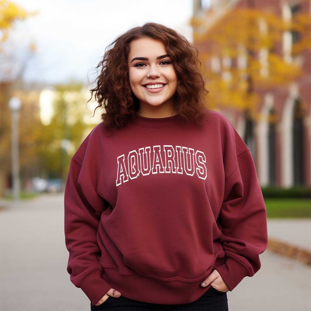Aquarius Embroidered Sweatshirt