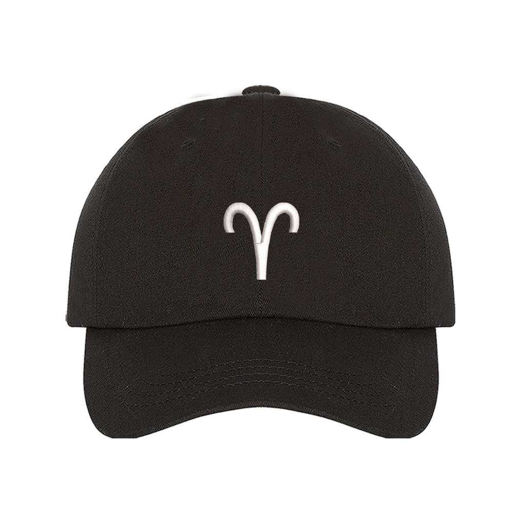 Black baseball cap embroidered with the Aries Symbol - DSY Lifestyle