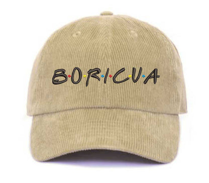 Boricua Corduroy Baseball Cap - Vintage Corduroy Baseball Hat