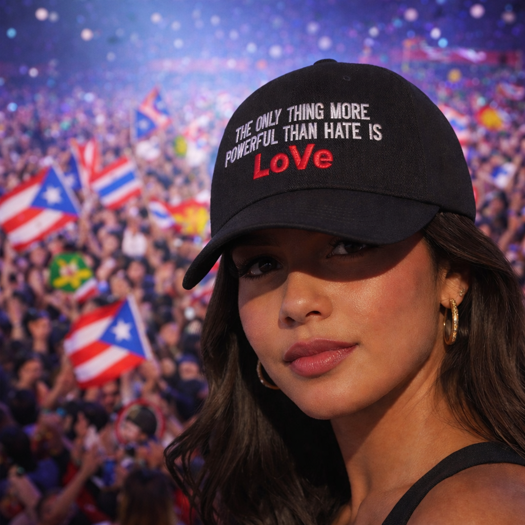 More Powerful Than Hate Is Love Baseball Hat