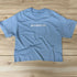 Sky blue crop top embroidered with BeYOUtiful - DSY Lifestyle