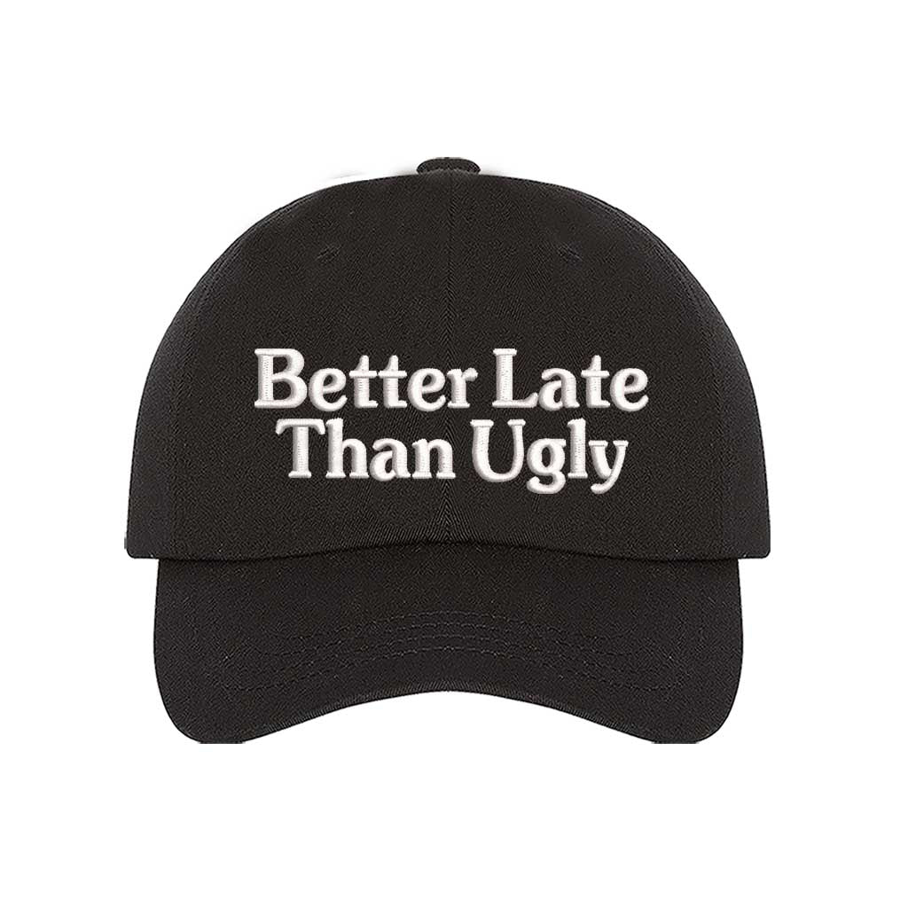 Black bold, embroidered hat with a funny message, perfect for confident go-getters who want to look stylish while staying casual – DSY Lifestyle.