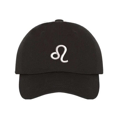 Black baseball hat embroidered with the leo zodiac sign- DSY Lifestyle