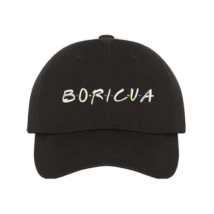 Black Baseball Cap embroidered with Boricua - DSY Lifestyle