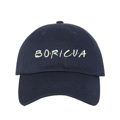 Navy Baseball Cap embroidered with Boricua - DSY Lifestyle