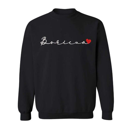 Embroidered Boricua Black Sweatshirt  DSY Lifestyle
