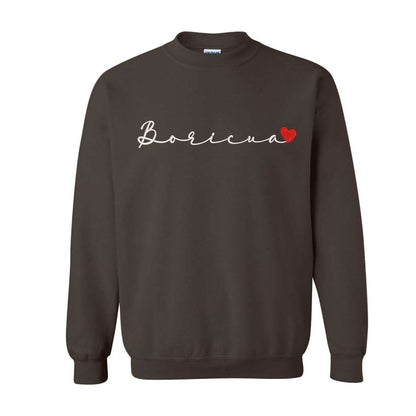 Embroidered Boricua Brown Sweatshirt  DSY Lifestyle 