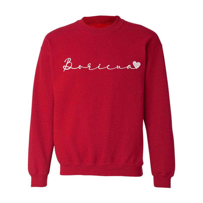 Embroidered Boricua Red Sweatshirt  DSY Lifestyle