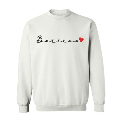 Boricua Heart Embroidered Sweatshirt | Puertoriqueña Embroidered Sweatshirt