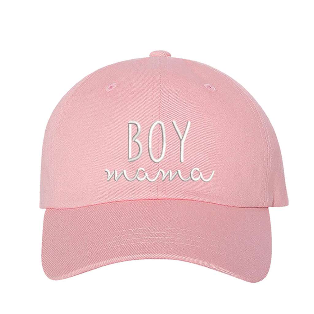 Lt Pink baseball Cap embroidered with Boy Mama in the front - DSY Lifestyle