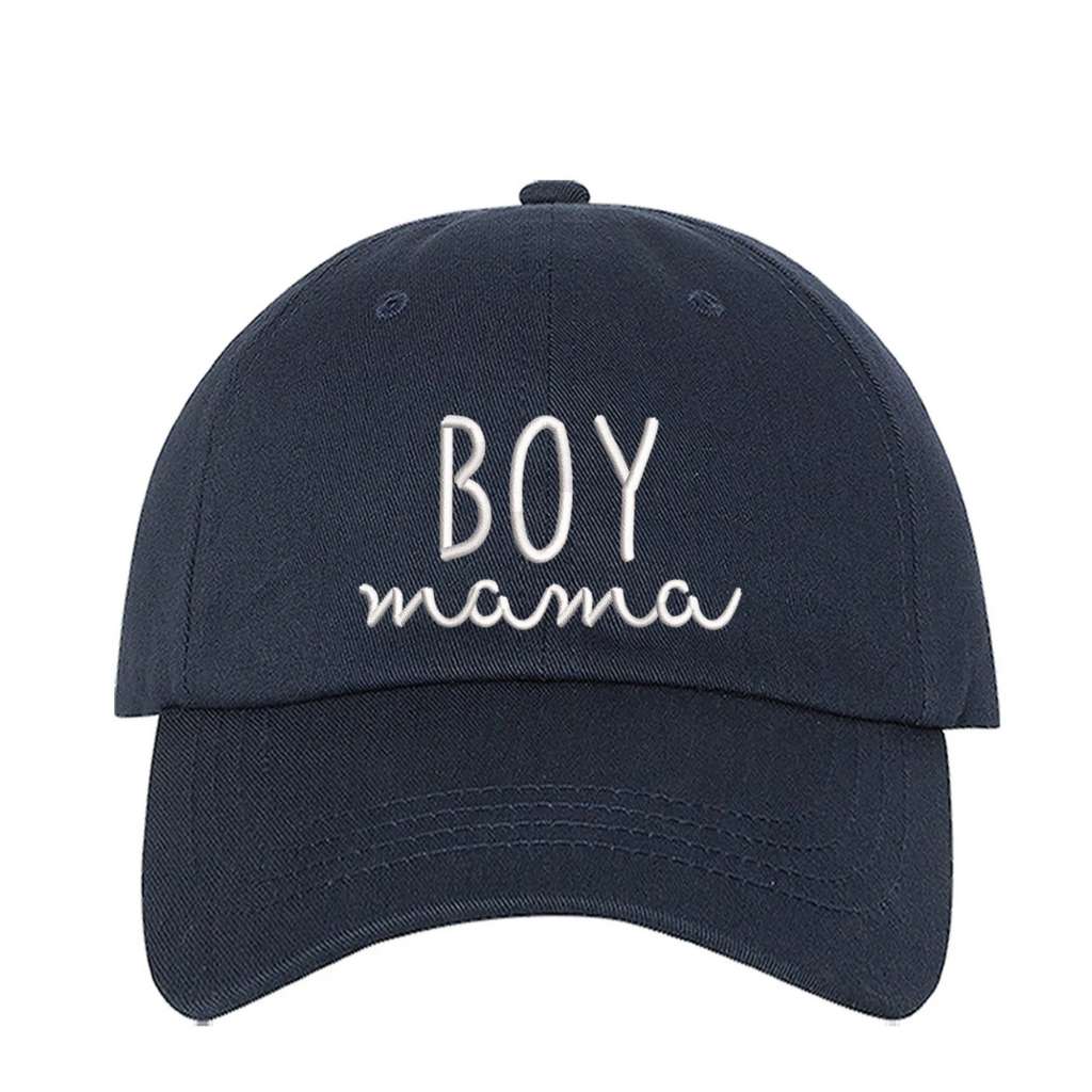 Navy baseball Cap embroidered with Boy Mama in the front - DSY Lifestyle