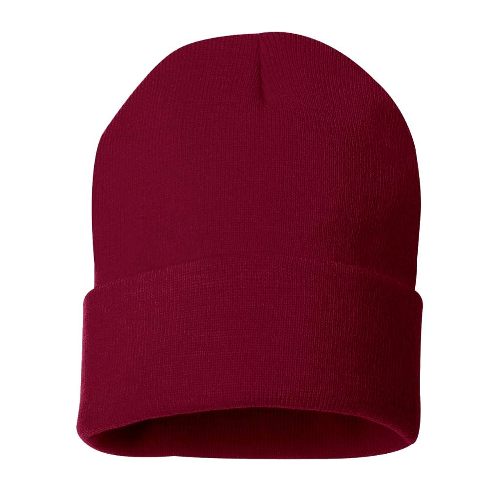 Burgundy Cuffed Beanie Cap - DSY Lifestyle