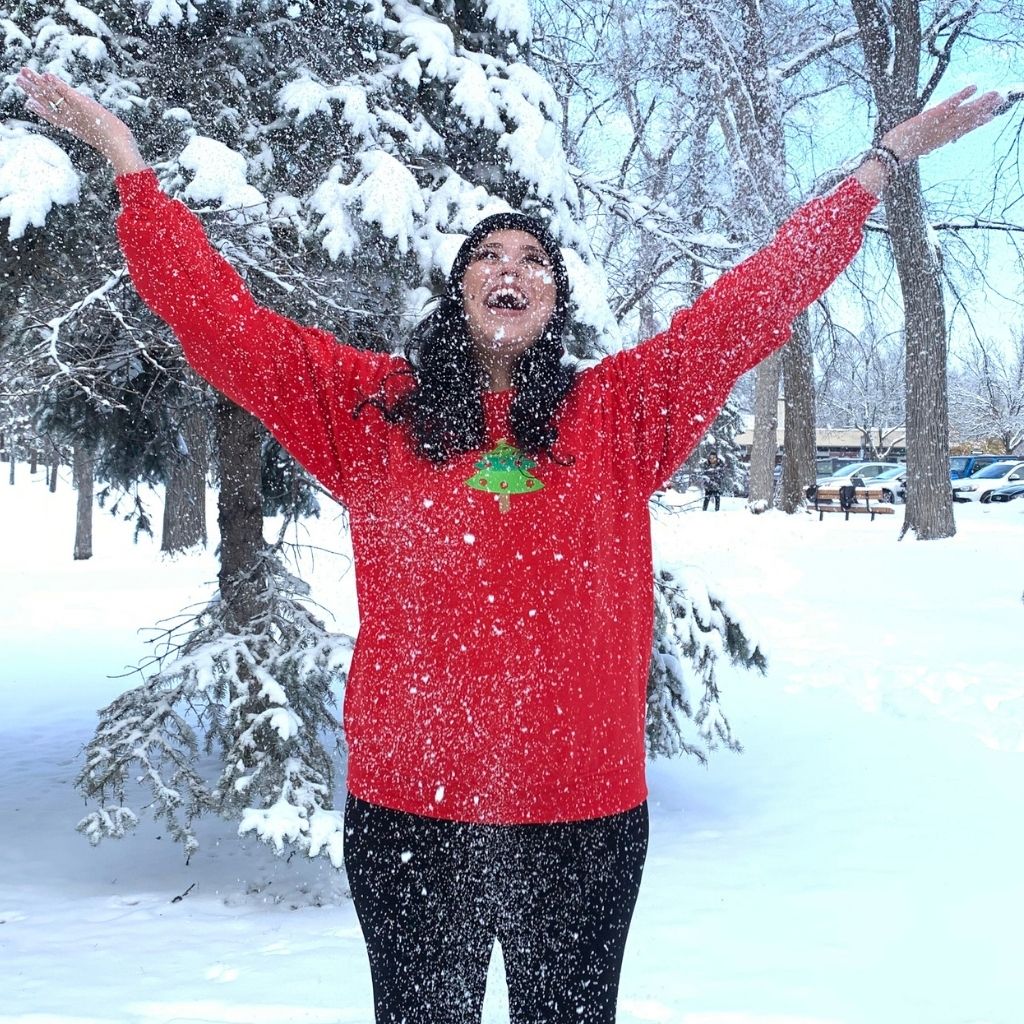 Christmas Tree Embroidered Sweatshirt